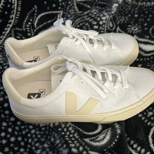 White canvas sneakers